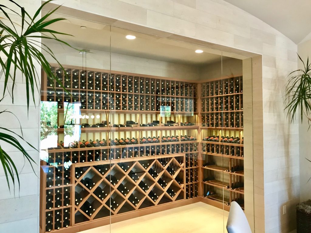 wine cellar in new home remodel